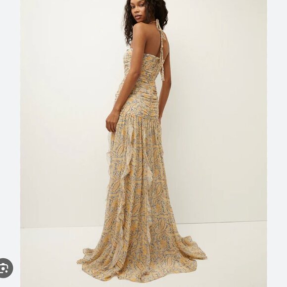 NWT Veronica Beard Lucine Dress in blue and yellow multi size 10 - Picture 2 of 4